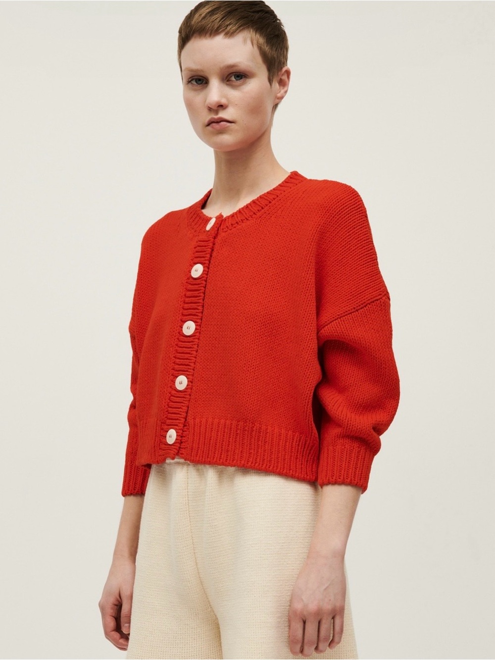 Babaa Cardigan no14 in Summer Flame